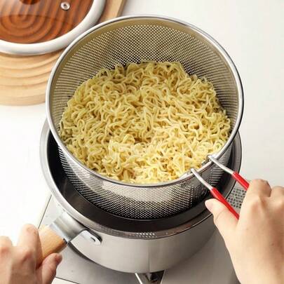 Stainless Steel Multi-Purpose Cookware Set, Non Stick Stew Pot, With Frying Basket And Glass Lid -304 SUS Non Stick Flat Bottomed Pan, Deep Fryer, Noodle Pot, Milk Pot, Food Steamer, Compatible With Induction And Gas Stoves