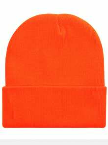 1 Pc Winter Hat Solid Color Cute Curly Beanie Winter Outdoor Soft Warm Ski Hat For Women Fashion Cuffed Plain Skull Knit Hat Unisex Casual Plush Cap