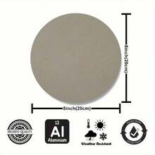 1pc 7.87 Inch Round Aluminum Metal Plaque - Rustic Christmas Santa & Animal Holiday Decorative Sign With Snowflakes, Holly & Reindeer, Matte Finish, Pre-Drilled Holes For Easy Hanging, No Electricity Needed For Indoor/Outdoor Home, Farmhouse, Store, Garden, 2D Flat Home Decor Christmas Decorations Room Decor