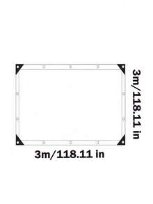 1pc Heavy Duty Transparent Polyester Waterproof Tarp With Grommets, Suitable For Home Porch, Greenhouse, Camping, Outdoor, Plants, Garden, Yard, Cat Litter, Firewood Pile, Patio Furniture, Dog House, With 1 Roll Tear-Resistant Rope - Transparent - View 11