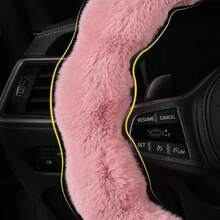 1pc Soft & Fluffy Bubble Steering Wheel Cover, Warm & Comfortable, No Inner Ring, Car Steering Wheel Protector, Essential Winter Driving Accessory - one-size - View 7
