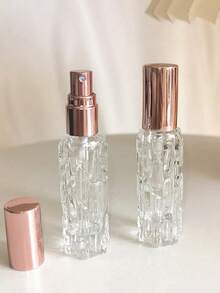 4 piezas de 10ml Botellas de spray vacías transparentes con tapas, contenedores de almacenamiento para cosméticos, perfumes y lociones, herramientas de belleza DIY, fáciles de transportar, adecuadas para viajes y salidas, accesorios de viaje, decoración del hogar y el baño, decoración de otoño, de vuelta a la escuela