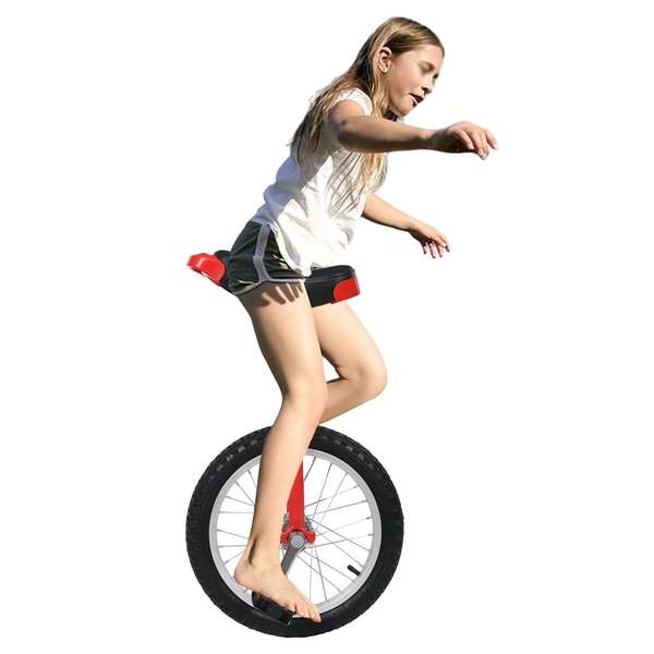 ZhdnBhnos 24Inch Yellow/24Inch Black/24Inch Blue/16Inch Blue/24Inch Red/16Inch Red Yellow  Inch Wheel Unicycle With Steel Rim & Height Adjustable Seat - Outdoor Exercise Unicycle For Adults