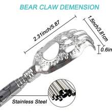 Bear Claw Extendable Back Scratcher Men Women, Stocking Stuffers Adults Men, Mothers Day Fathers Day Birthday Gifts Men Women Mom Dad Husband
