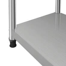 WUPYI2018 Edelstahl Küchentisch, 150 x 120 x 40 cm Küchentisch Edelstahltisch Schwerlastregal Arbeitstisch 4 Böden Gastronomie Regal, 50kg für Speisekammern, Restaurants, Küchen, Großküchen