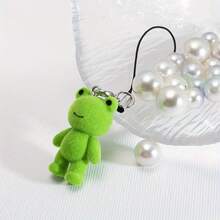 1 Cute Green Frog Charm Phone Strap - Resin Animal Keychain With Black String, Durable And Fashionable Accessory, Suitable For Keys, Bags And Phones, Perfect For Phone Decoration And Lanyard Use, Cute Phone Accessories, Bag Charms, Playful Design, Smooth Texture, Phone Charms, Fashion Lovers, Package Decoration, Fashion Accessories, Lightweight Accessories, Decorative Accessories, Fashion Lovers - ếch nhồi bông - Xem 5