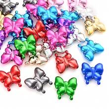 10pcs/pack 29x30mm Uv Plated Acrylic Butterfly Shaped Charm Pendant With Hole For Diy Jewelry Making - Multicolor - View 4