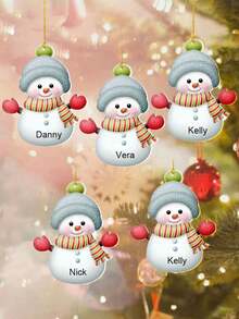 Boule de Noël personnalisée, ornements de Noël personnalisés avec nom, décorations pour sapin de Noël, set de boules de Noël, décorations de Noël d'intérieur, décorations pour sapin de Noël, décoration de Noël mignonne pour la famille, cadeaux de Noël personnalisés. Cadeaux personnalisés pour femmes, hommes, mère, père, multifonctionnel, réglable