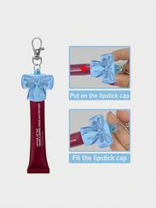 1/2 Paquetes Set de Llavero con Brillo de Labios Llavero con Tapa de Lápiz Labial Portátil, Set de Brillo de Labios, Set de Lápiz Labial, Set de Llavero de Lápiz Labial, Accesorios de Viaje, Set de Lápiz Labial Llavero, Accesorios Multifuncionales, Diseño Portátil de Tapa de Llavero de Lápiz Labial Fácil de Conectar a Llaves, Accesorios para Mujer - Multicolor - Ver 3