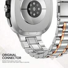 Pulseiras de Metal Compatíveis com Galaxy Watch 8 40mm 44mm/8 Classic, Pulseira de Elo de Aço Inoxidável para Pulseiras Galaxy Watch 8