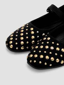 ADAMUMU New Women's High-Fashion Comfortable Sequin Flat Shoes, Cute For Daily And Party Wear, Holiday & Spring/Summer - màu đen - Xem 2