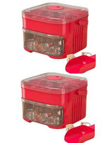 2件装家用易脱模速冻一键按压冰格冰块模具家用制冰盒储存冷冻冰块模型