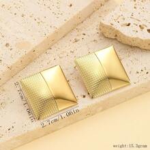 Pendientes de botón personalizados creativos, serie geométrica, labios, corazón sencillo, corazón doble, mariposa chapada en oro de acero inoxidable