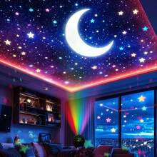 1pc Dreamlike Lighting, New Galaxy Lamp, Atomic Bomb Base Projection Light, USB Powered Star & Moon Projection Lamp - Multifunctional Decorative Night Light, Suitable For Living Room, Bedroom, Kitchen, Bar - Gift For Holidays, Table Lamp, Ambient Light, Dining Room, All Room Types - Multicolor - View 5