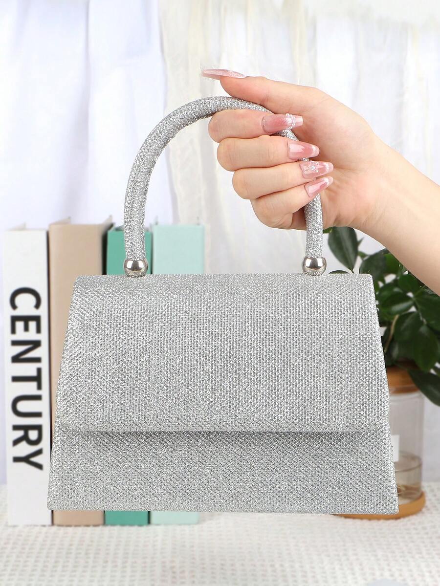 Women Formal Glitter Flap Tote Tote Evening Bag Party Mini Square Bag Prom Bag Temperament Evening Bags, Evening Bags For Birthday, Halloween, Christmas, Cocktail Prom, Party
