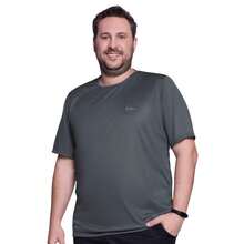 Camiseta Dry Fit Masculina Plus Size Sport Selene - Preto - Visão 4