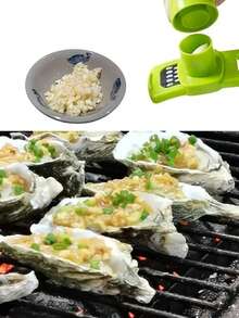 1 pieza Verde/2 piezas Rosa Molinillo de ajo mini, prensa de ajo creativa, machacador de ajo manual para la cocina, utensilios de cocina verdes, herramientas para picnic y barbacoa al aire libre