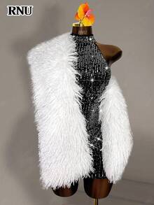 RNU 彩色亮片露背弹力性感紧身连衣裙，适合约会、嘉年华、派对、夜店、街头、情人节、新年、生日，春夏秋冬皆宜。 - 彩色 - 查看 9