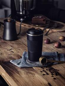 1 pièce Tasse à café isotherme en acier inoxydable de 500 ml avec manchon antidérapant, sous vide scellé, convient pour les boissons chaudes et froides, conçue pour les hommes et les femmes, disponible en plusieurs couleurs modernes