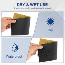 50 件砂纸，13 粒度优质砂纸组合 - 120/150/180/240/320/400/600/800/1000/1500/2000/3000/5000 粒度砂纸，用于木材金属汽车打磨的干湿砂纸 - 彩色 - 查看 4