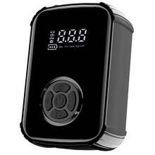 AWHOZR 便携式轮胎充气机，直流电动空气压缩机，带数字压力表和 LED 灯，适用于汽车、摩托车、自行车和球类运动，适用于紧急情况和日常使用 - 黑色 - 查看 4