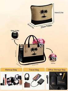 这款黑卡其色帆布手提袋饰有椰子树图案,是婚礼、生日和节日的完美之选。它也是送给女性、母亲、教师、朋友、伴娘、学生以及返校活动的绝佳礼物。这款大容量手提袋非常适合周末度假、短途旅行和日常使用,还可以作为送给朋友的个性化生日礼物。 - 彩色 - 查看 12