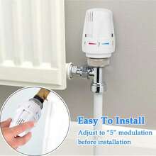 两件套恒温加热器，TRV M30 X 1.5 散热器恒温器，散热器恒温器头，散热器阀门更换头，供暖系统，办公室、家庭用恒温器散热器阀门