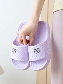 Sandales d'été épaisses à la mode pour femmes, simples et polyvalentes, en EVA antidérapante. Idéales pour la maison, la salle de bain, le dortoir.