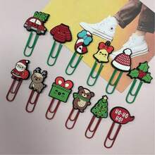 Christmas Large Paper Clips – Creative Cute U-Shaped Pins & PVC Cartoon Bookmarks | Festive Office Supplies For Holiday Decor