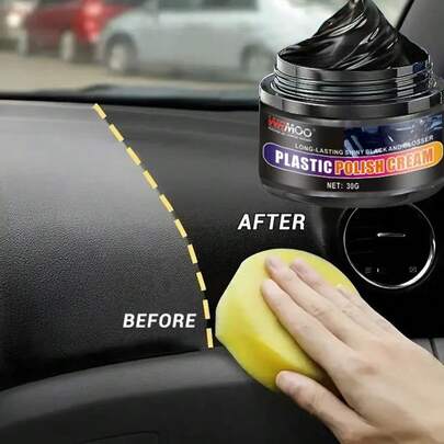 汽车内饰黑色护理焕新、汽车塑料件结晶焕新膏、塑料件亮白修复、仪表盘轮胎焕新划痕修复亮化发黑