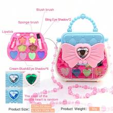 Kids' Dress-Up Toy Set For Gifting - Makeup Kit, Bowknot Handbag, Jewelry Storage Crossbody Bag | Perfect For Party, Birthday, Christmas - Multicolor - View 14