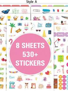 1pc/210/530 Cute Festival And Seasonal Planning Stickers, Perfect For Daily Planning, Monthly Celebrations, Calendar Organization, Scrapbooks And General Event Management Labels