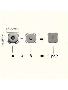 10pcs/4pcs Magnetic Buttons For Sewing, Cartoon Magnetic Invisible Buttons, Plum Blossom Magnetic Buttons, Sewing Buttons, Metal Invisible Sewn Buttons, Wallet Locks, DIY Making, Wallet, Handbag, Backpack, Accessories, 14mm Craft Knitting Button Set - Silver - View 11