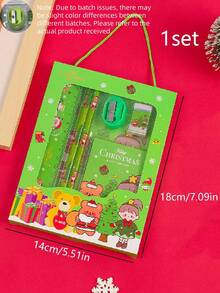 6 szt./1 zestaw - świąteczny zestaw prezentowy z artykułami piśmienniczymi, wypełniacze do torebek ze świątecznymi upominkami, w tym 2 świąteczne ołówki, gumki, temperówki i linijki. Zestaw ozdób świątecznych. Zestaw prezentowy z artykułami piśmienniczymi na Boże Narodzenie. - Wielokolorowe - Zobacz 7