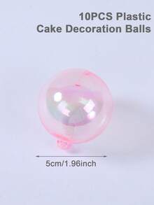 10 piezas de bolas de decoración de pastel transparentes y coloridas, bolas de deseos transparentes y coloridas para celebrar el cumpleaños, el nacimiento, el primer cumpleaños, decoración de cupcakes, decoración de pasteles DIY, perfectas para baby shower, revelación de género, boda, graduación, aniversario, decoración de pasteles, suministros para fiestas de cumpleaños, aniversario de boda y otras celebraciones