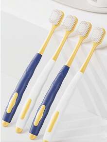 Brosse à dents manuelle pour adultes à tête large et souple pour le nettoyage des gencives, set de brosses à dents manuelles pour adultes (6 pièces par boîte), soin complet des dents et des gencives, apparence élégante (1 set)