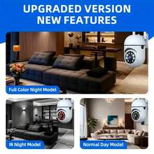 1/2个1080P高清WiFi安防摄像头，带夜视、聚光灯和扬声器 - 双向语音、移动侦测、360°云台旋转/变焦，适用于家庭室内安防，兼容Alexa，适合儿童、老人和宠物，室内监控 | 现代安防系统 | 无线连接