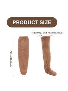 1 Pair Thick Down Leg Warmers, Knee Pads, Long Tube Floor Socks And Foot Warmers - Multicolor - View 2