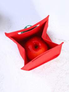 حقيبة من الشعر الاصطناعي للكريسماس، صندوق/حقيبة تفاح عيد الميلاد، حقيبة هدايا، حقيبة هدايا ديكور الحلوى