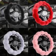 1pc Soft & Fluffy Bubble Steering Wheel Cover, Warm & Comfortable, No Inner Ring, Car Steering Wheel Protector, Essential Winter Driving Accessory - one-size - View 2