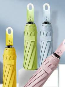 Premium Fabric Auto-Open Lock Umbrella – Windproof & UV-Protected Sunshade, Durable Water-Resistant Outdoor Essential