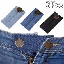 3/4pcs Elastic Waist Extender, Adjustable Pants Waist Extender, Jeans Waist Extender, Waist Button Elastic Adjuster