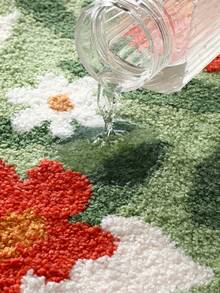 DAJIANG 1 covoraș de baie din pluș, covor cu formă unică, cu modele de inimă, plante, flori, ouă prăjite, covor în stil, covoraș drăguț cu desene animate, cu fund antiderapant TPR, moale și absorbant, potrivit pentru baie, duș, bucătărie, living, dormitor, sufragerie, decor pentru casă, decorațiuni de sărbători, gros și pufos, covor de bucătărie pentru toamnă/iarnă, Halloween, decor de Crăciun pentru Ziua Recunoștinței