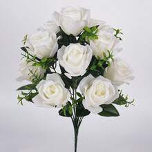 1 باقة من الورود المطبوعة بطباعة زهرية جذابة من البلاستيك ABS لحفل الزفاف