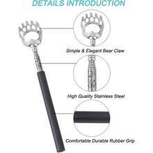 Bear Claw Extendable Back Scratcher Men Women, Stocking Stuffers Adults Men, Mothers Day Fathers Day Birthday Gifts Men Women Mom Dad Husband