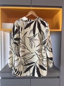 Women's Kimono Blouse Dune Cardigan Kimono Beach Cover Up - 印花白 - 查看 2