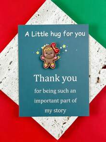 5 sztuk świątecznych kartek okolicznościowych z żywicy z kieszonką Embrace, kartki z podziękowaniami, wyrażające wdzięczność za prezent z kartą