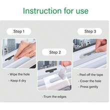 3-Piece Screen Repair Kit, Strong Adhesive Screen Tape, Suitable For Screen Doors And Mesh Screens, Strong Adhesive Fiberglass Tape For