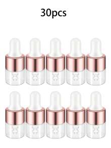 50/30/10/5pcs Set Rose Gold Mini Glass Dropper Bottles, Refillable Transparent Essential Oil Bottles With Dropper, Travel Size Vials, Tincture Bottles With Caps, Suitable For DIY Cosmetics, Perfume, Liquid Samples, Travel, Home Decor, Weddings, Parties, Birthdays, Gifts For Men, Parents, Friends, New Year, Accessories, Fun Gifts, Travel Essentials - Pink - View 14