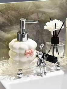 Premium Ceramic Hand Soap Dispensers - Bathroom Shower Gel Press Bottles, Lotion Bottles & Shampoo Refillable Bottles
